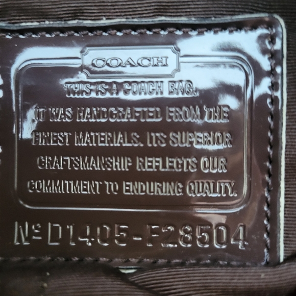 Classic Coach Signature Stripe Tote Shoulder Bag Brown/Khaki Monogram Purse Y2K - Picture 5 of 10